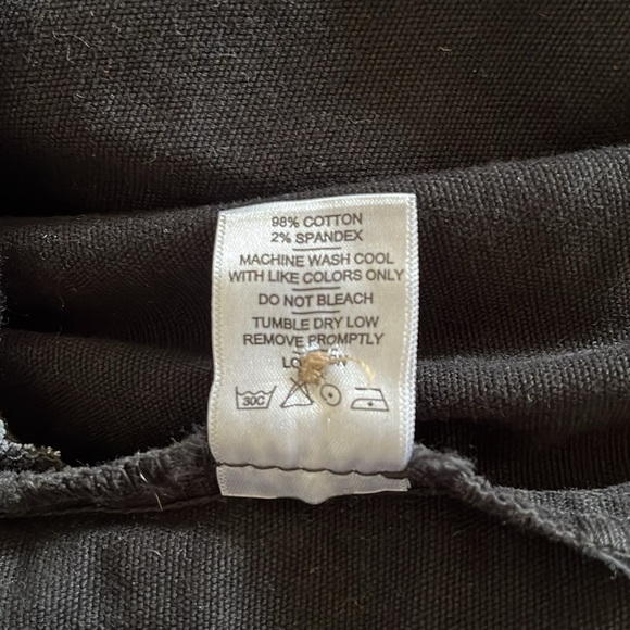 American Giant | Wide Leg Cropped Pants Black Heavy Cotton Stretch Size 8 - Picture 7 of 9